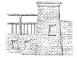 Roof terrace of a house, Egyptian, but very similar throughout the ancient world.